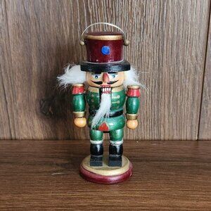 Vintage Stocky Chubby Wooden Soldier Nutcracker Christmas Seasonal Decor S14
